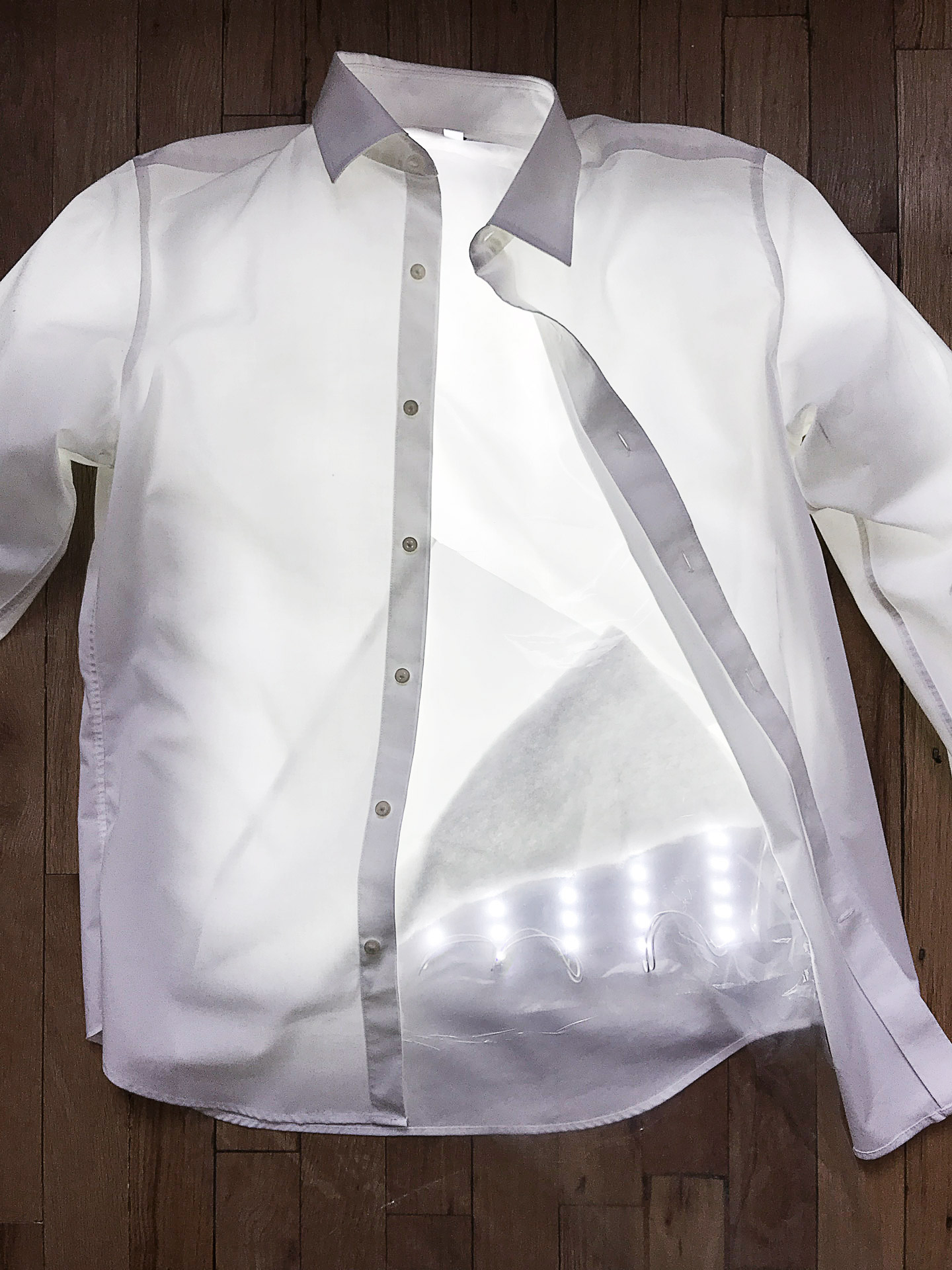 Fabricating the illuminated garments in the studio